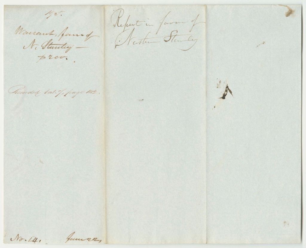 Miniature of Report 195: Report on the Warrant in Favor of Nathan Stanley, Agent for Repairs of the Mars Hill Road
