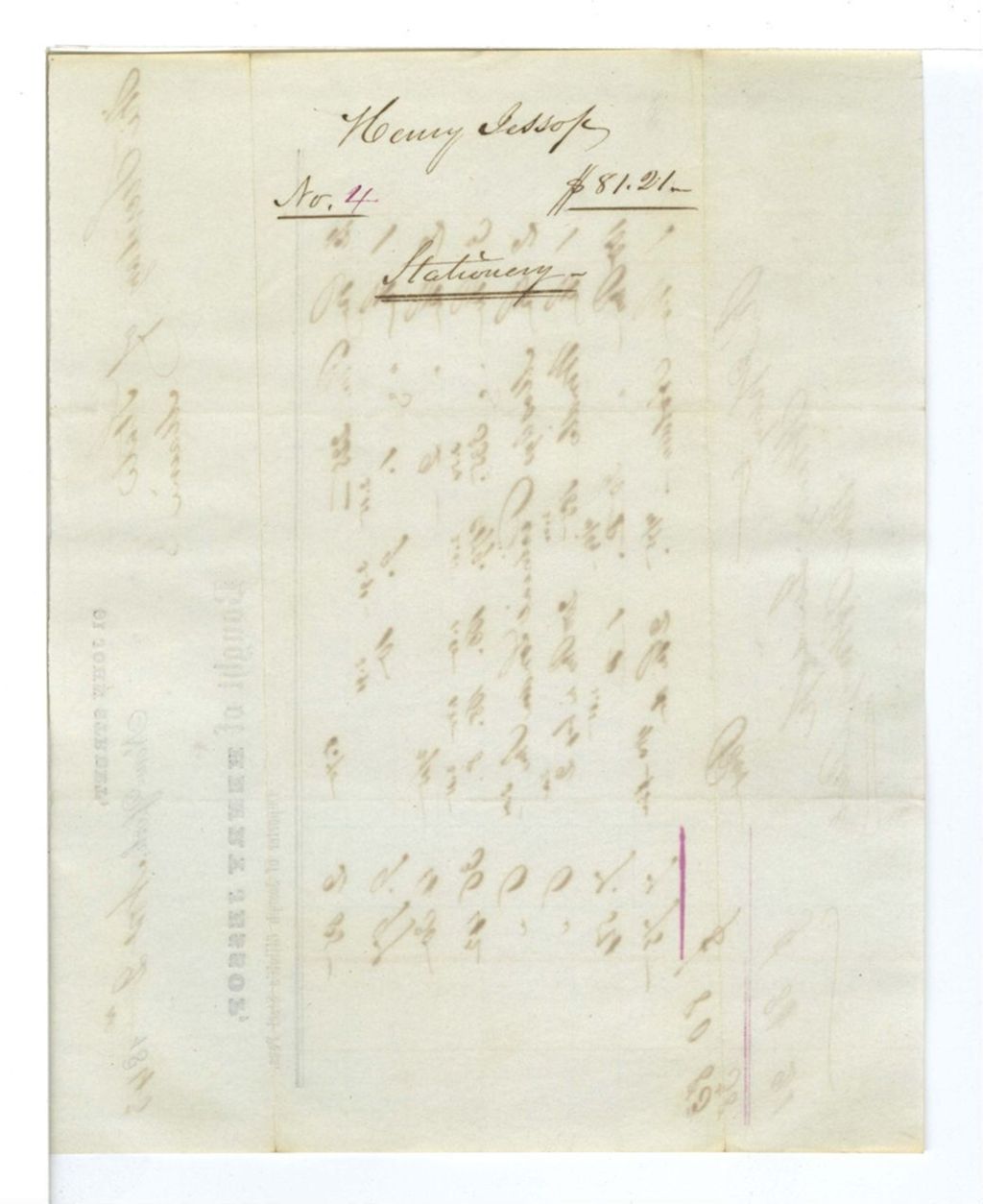 Miniature of Henry Jessop and co., Stationary