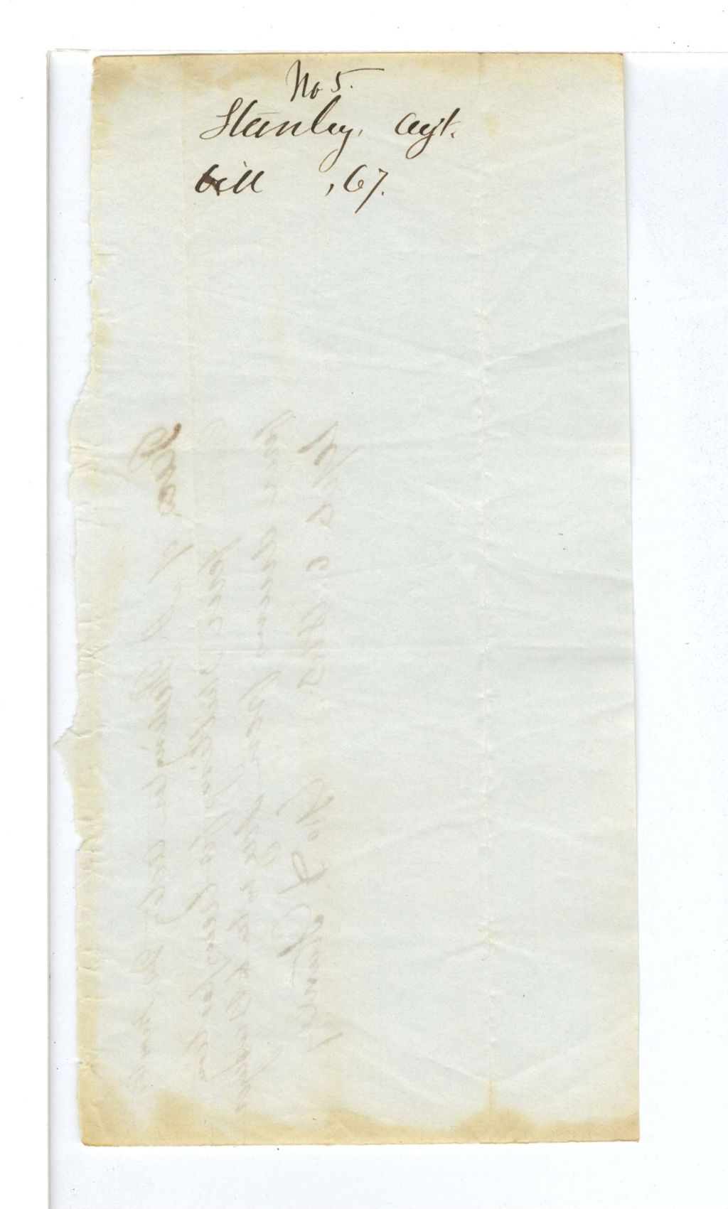 Miniature of Transportation - Bill No. 6: D. P. Bailey - Voucher No. 5: G. Stanley