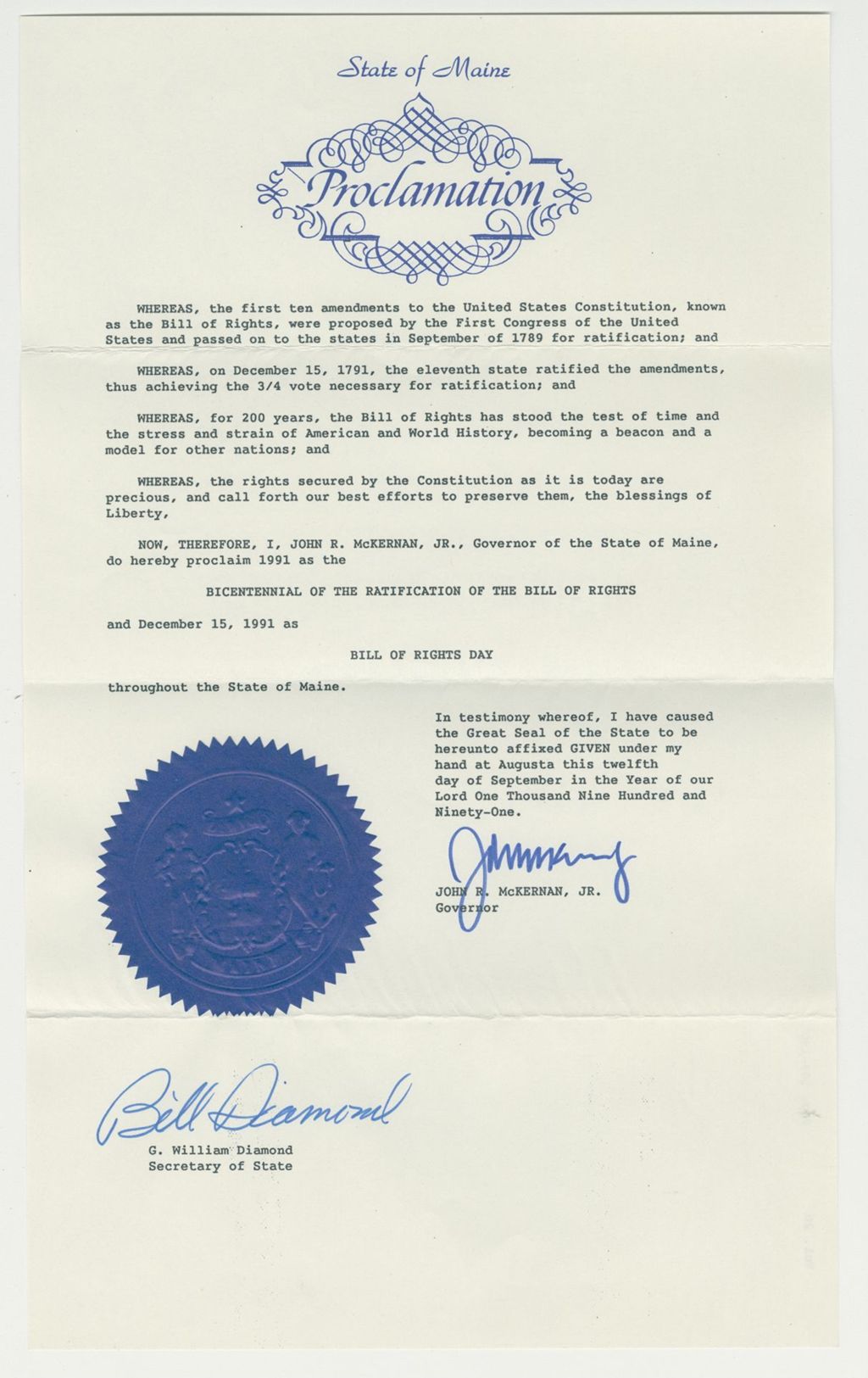 Miniature of Bill of Rights Day