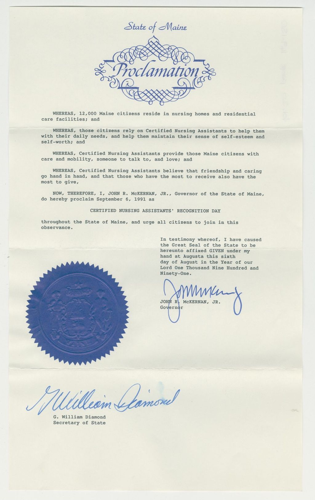 Miniature of Certified Nursing Assistant's Recognition Day