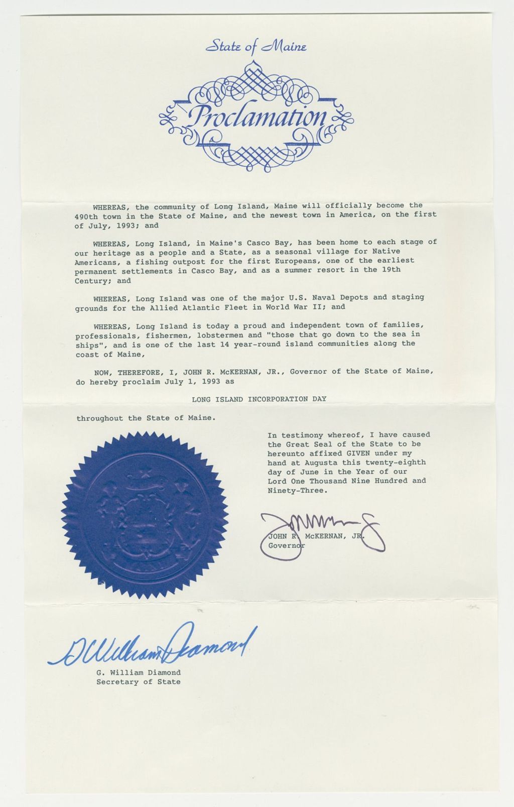 Miniature of Long Island Incorporation Day