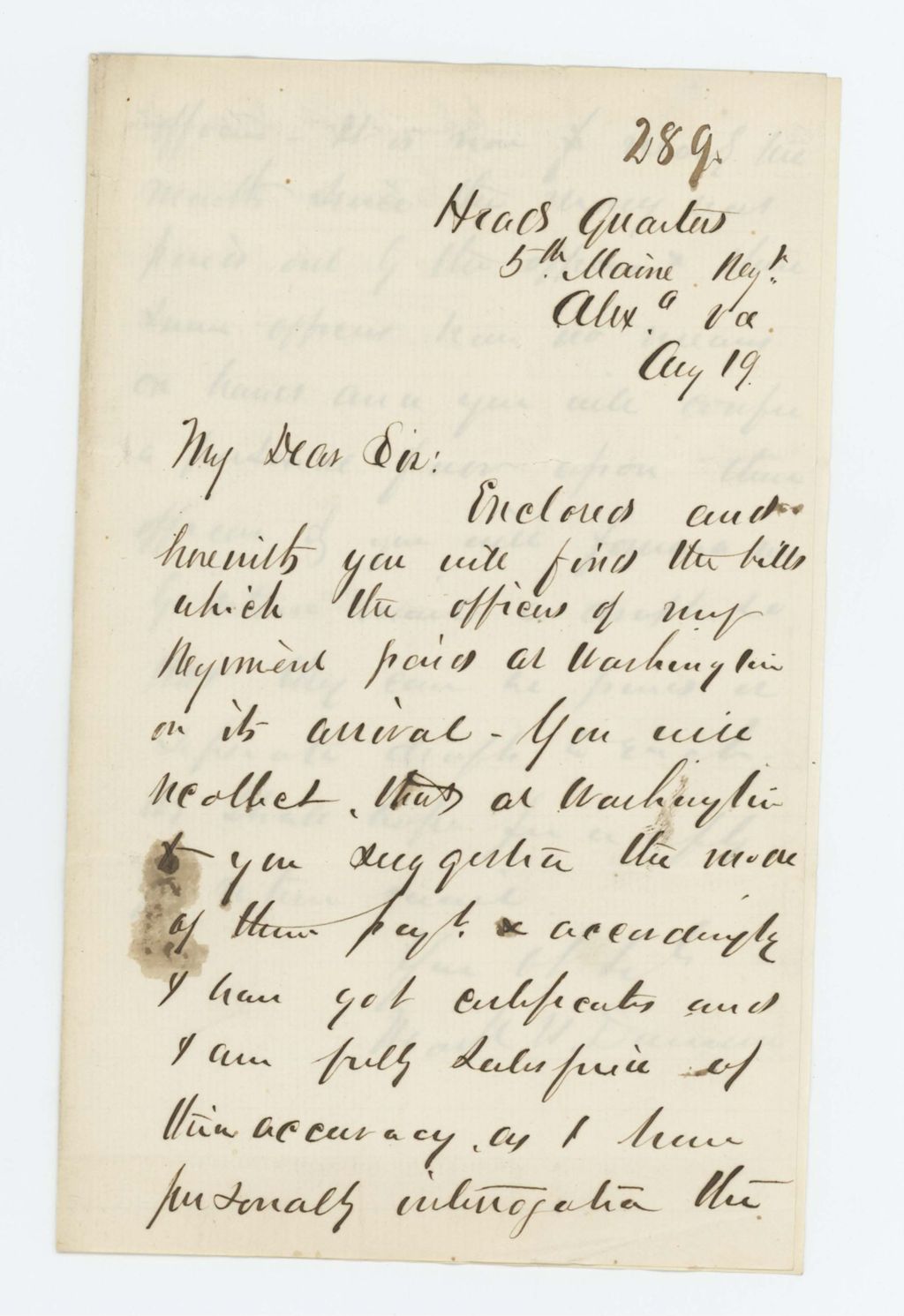Miniature of Mark Dunnell forwards request for payment for his officers