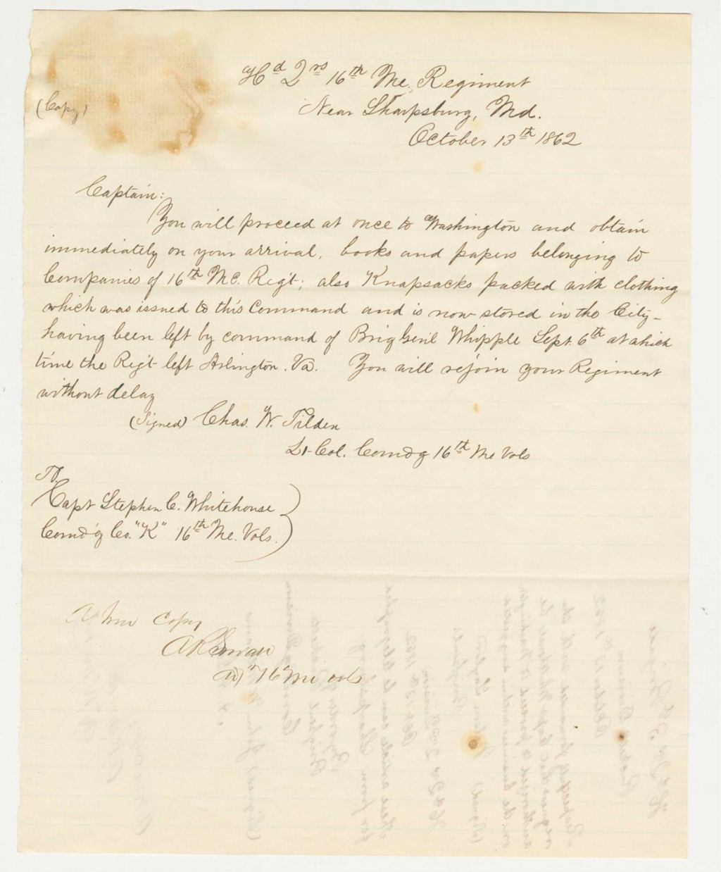 Miniature of Thomas H.B. Lenfest requests reimbursement for recruiting