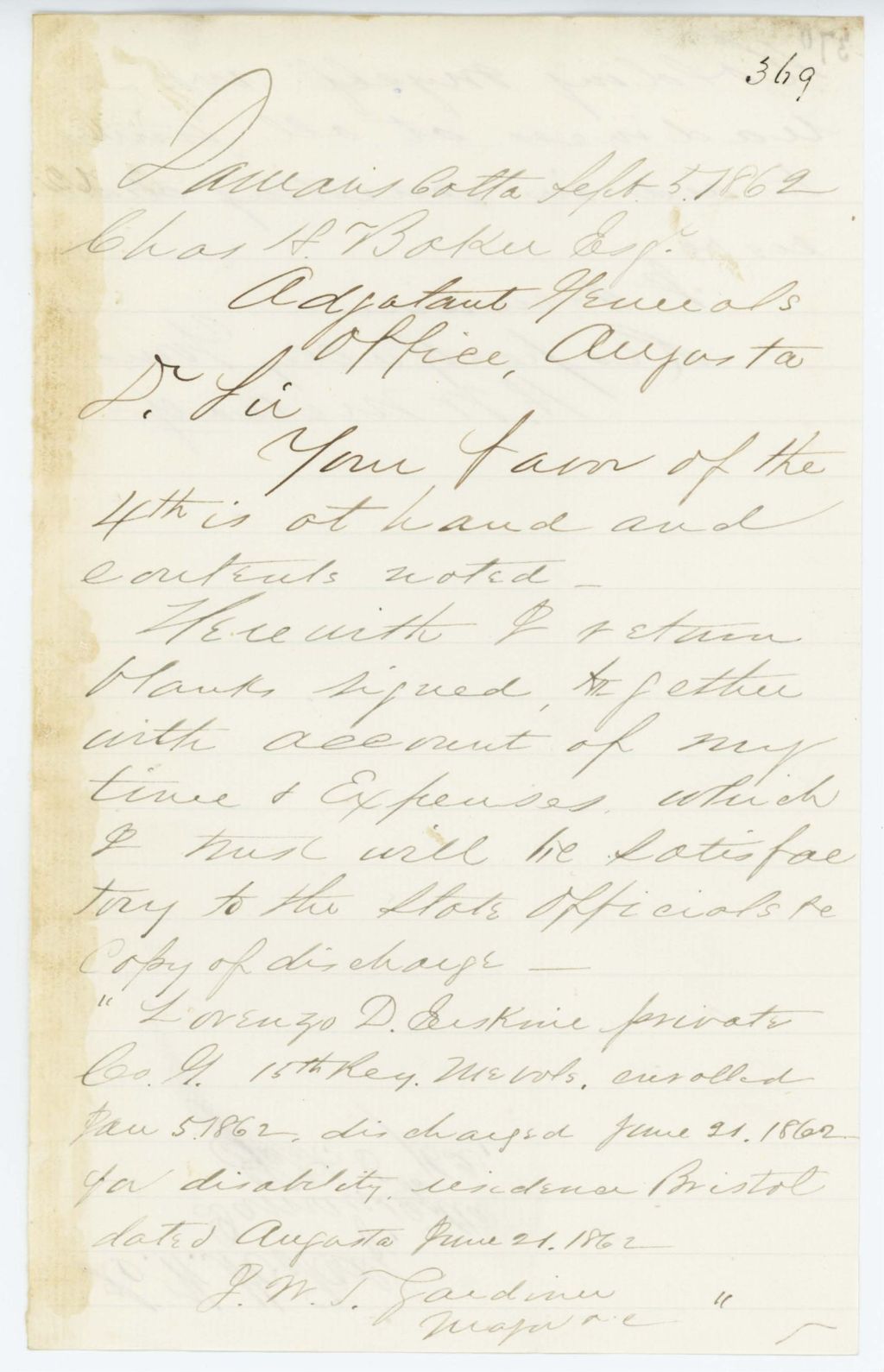 Miniature of Absent Soldiers: Correspondence from H. Metcalf