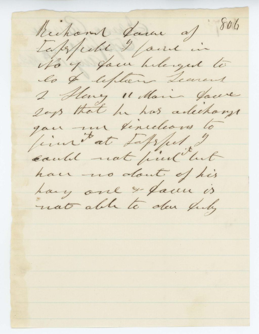 Miniature of Absent Soldiers: Correspondence from I. Bearce to General Hodsdon