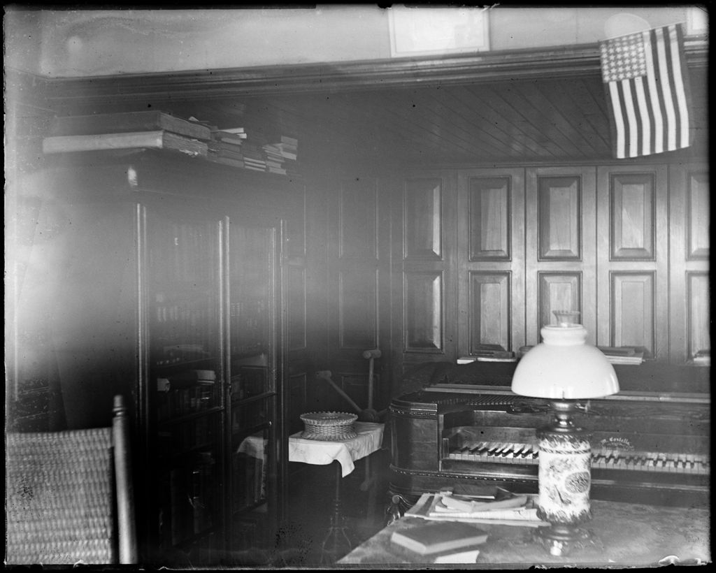 Miniature of Home Library Showing Bookcase And Piano