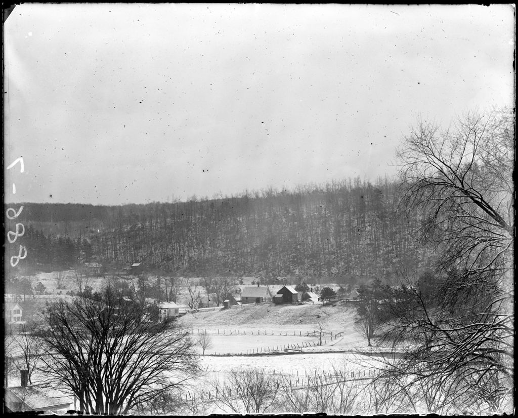 Miniature of Winter Scene Of Fields, Houses & Hills In Monson