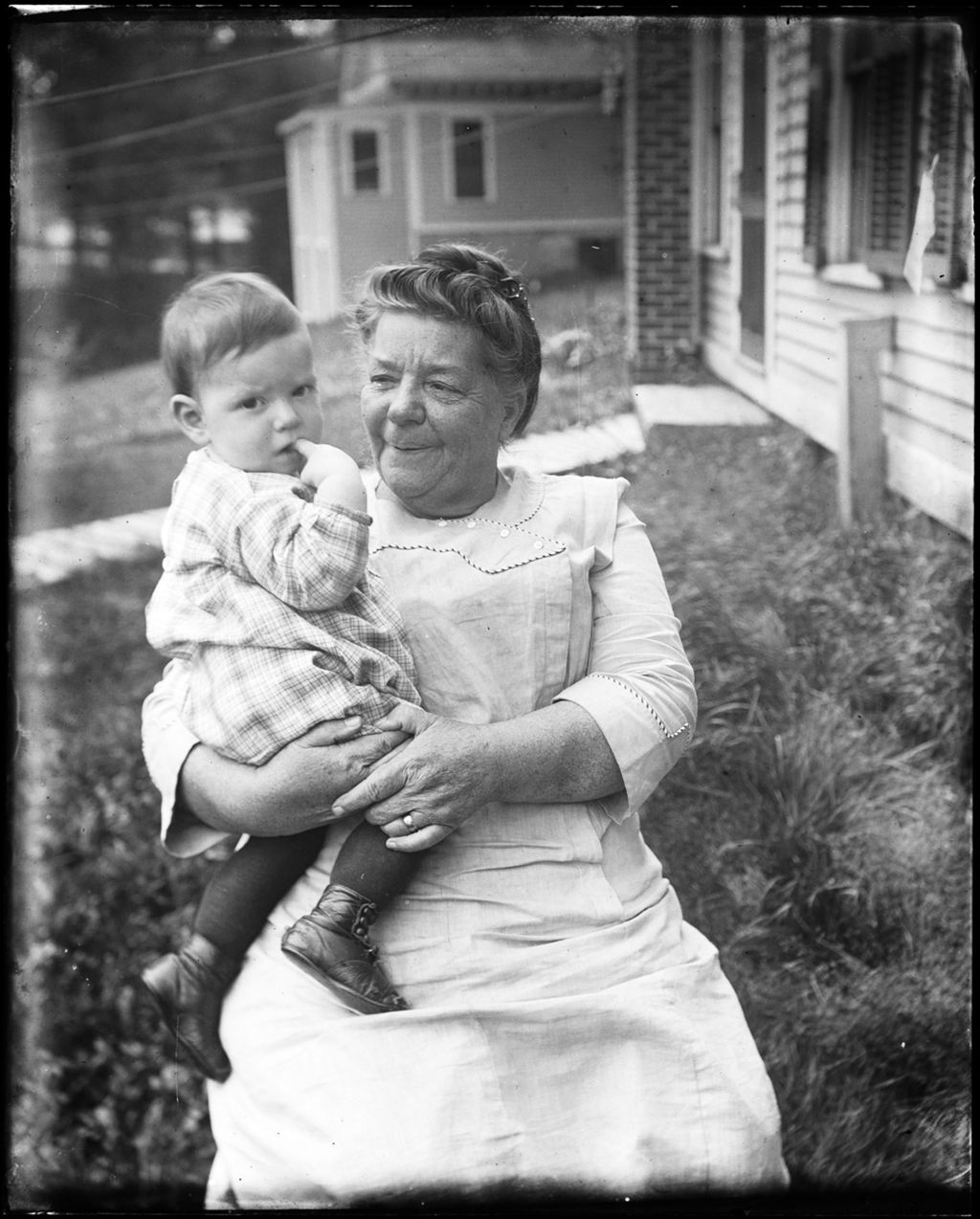Miniature of Older Woman (Ma French) Holding A Young Boy