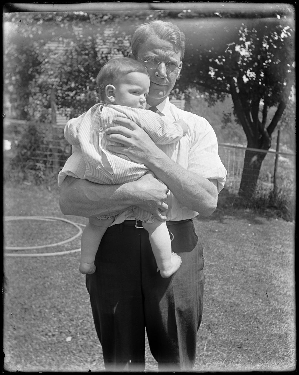 Miniature of George French Holding A Small Child