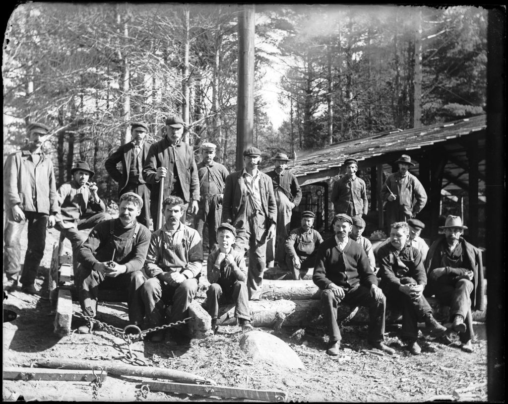 Miniature of Sawmill Workers Outside