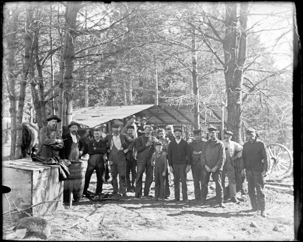 Miniature of Sawmill Workers Outside