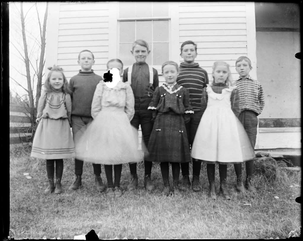 Miniature of Group Of School Children Posed Outside Their School