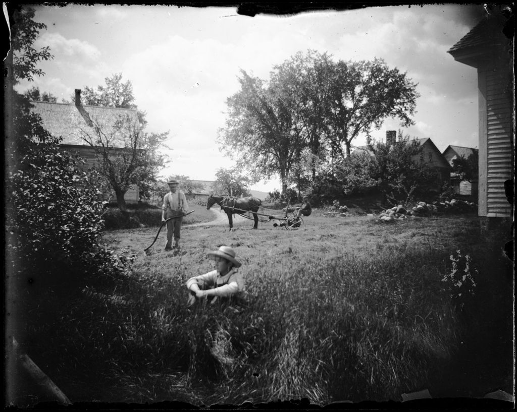 Miniature of Men Haying A Field