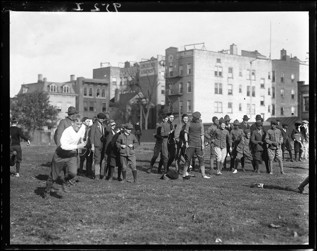 Miniature of Boy Scouts Preparing To Start A Knot Tying Competition