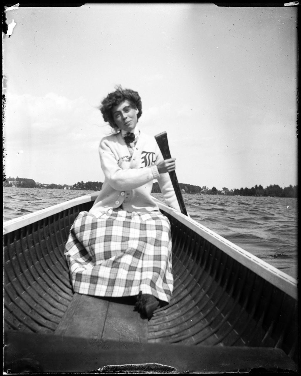 Miniature of Woman (Alic) Paddling A Canoe