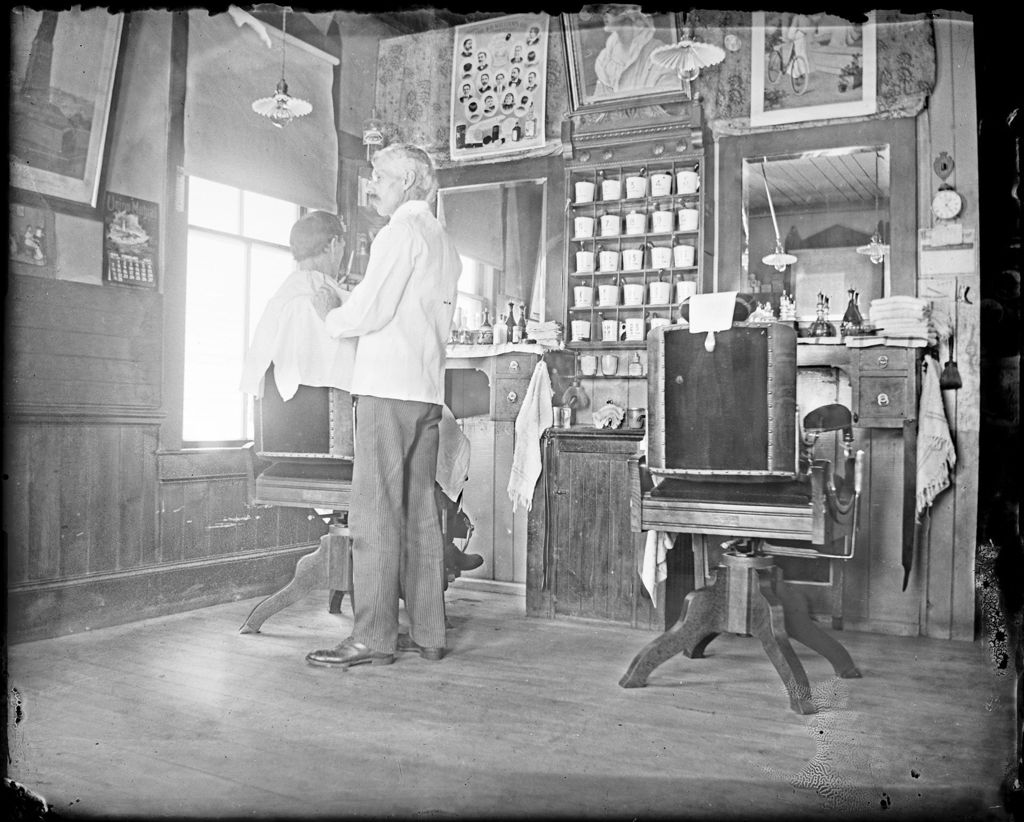 Miniature of Interior View Of A Barber Shop
