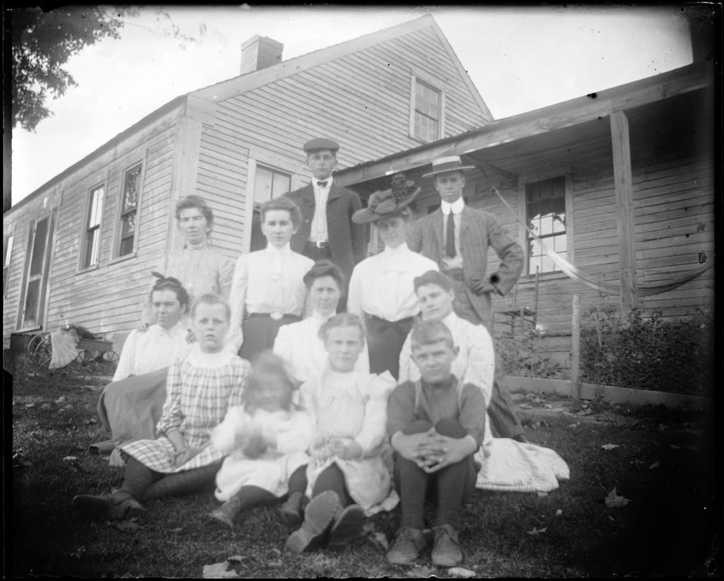 Miniature of Unidentified Family Group Outside Their Rural Home