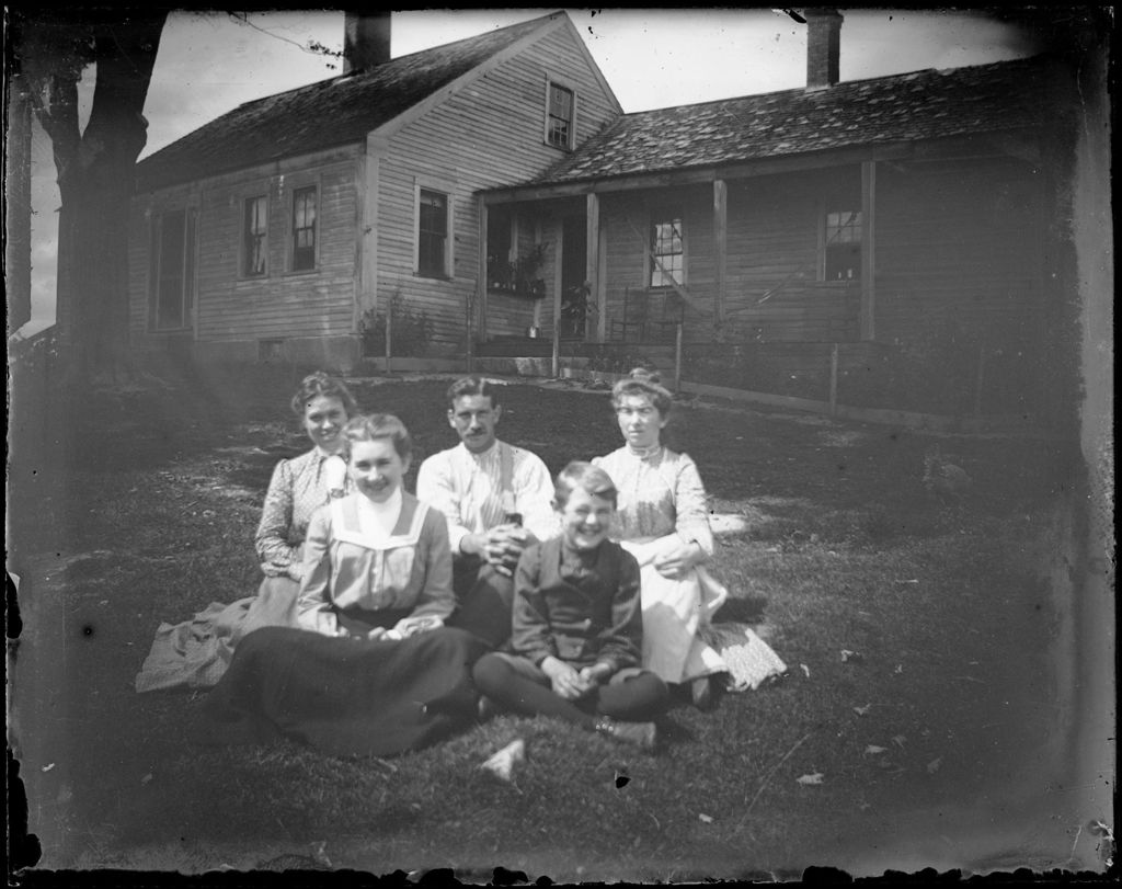 Miniature of Unidentified Family Group Outside Their Rural Home