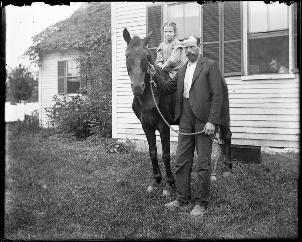 Miniature of Man With A Young Girl On A Horse
