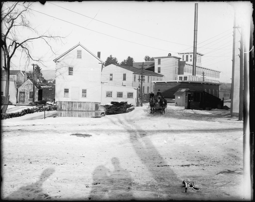 Miniature of Horse Drawn Wagon Leaving Mill Buildings