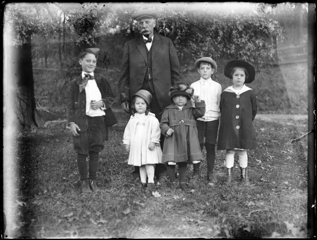 Miniature of Outside Portrait Of A Man With Five Children
