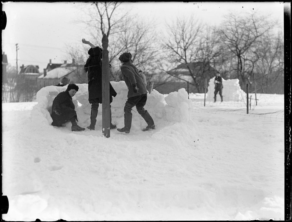 Miniature of Children Having A Snowball Fight