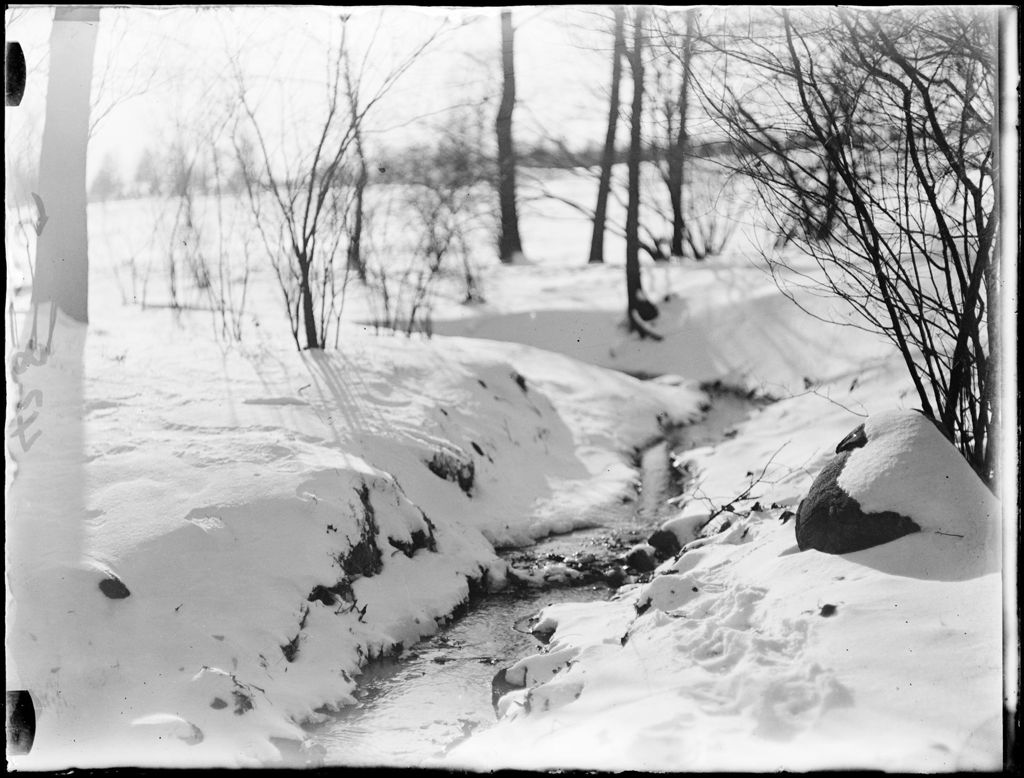 Miniature of Running Brook With Snow Covered Banks