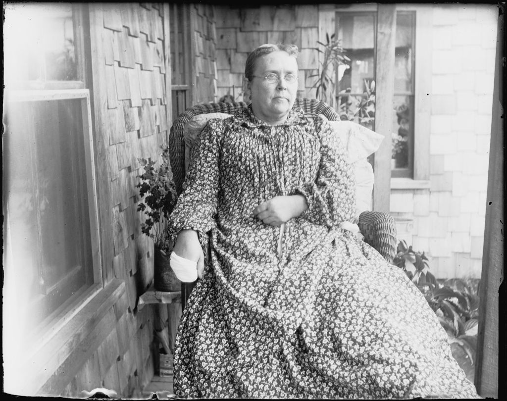 Miniature of Portrait Of A Woman Seated On A Porch
