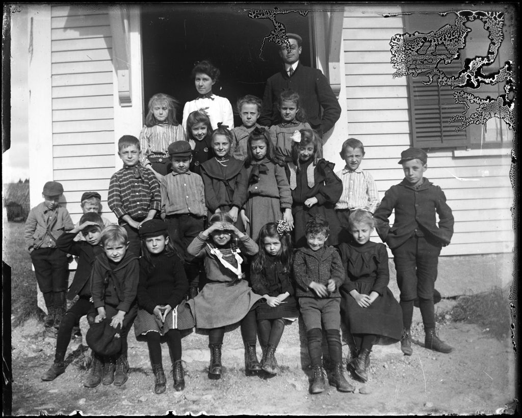 Miniature of School Group And Teachers On The Steps Of Their School House