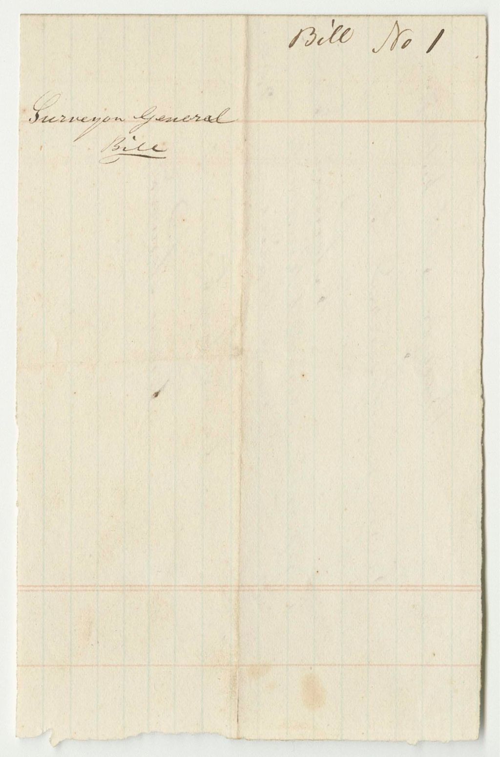 Miniature of Receipts from the Account of Isaac S. Small, Surveyor General, for a Road fom The Aroostook Road to Madawaska