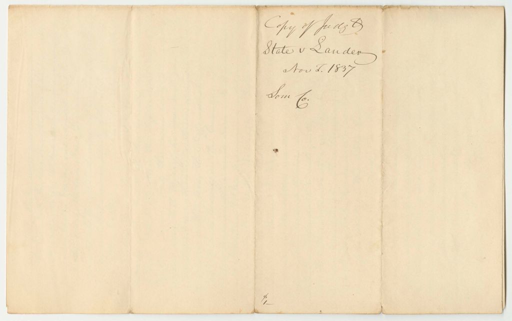 Miniature of State v. Amos Lander, at the Court of Common Pleas in Somerset County
