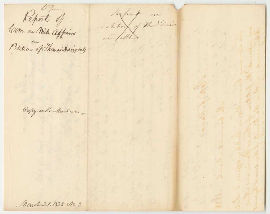 Miniature of Report 59: Report on the Petition of Thomas Davis and Others to be Organized into a Company of Light Infantry in Raymond