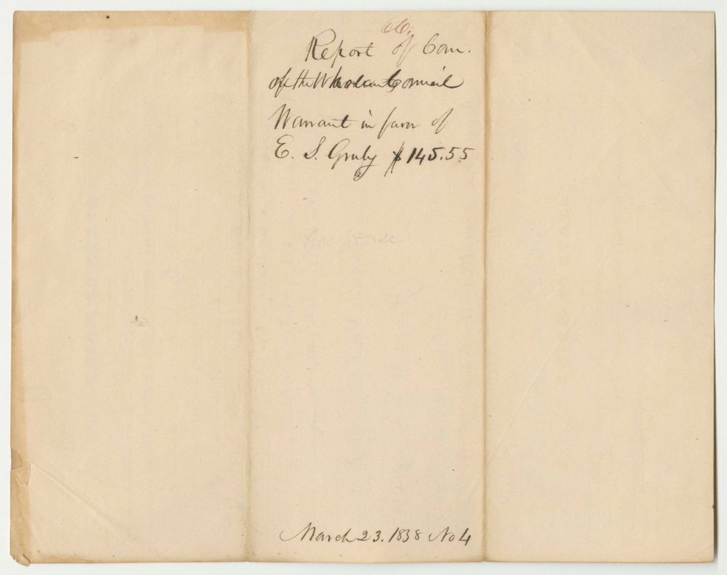 Miniature of Report 66: Warrant in Favor of E.S. Greely for Taking a Census of Madawaska
