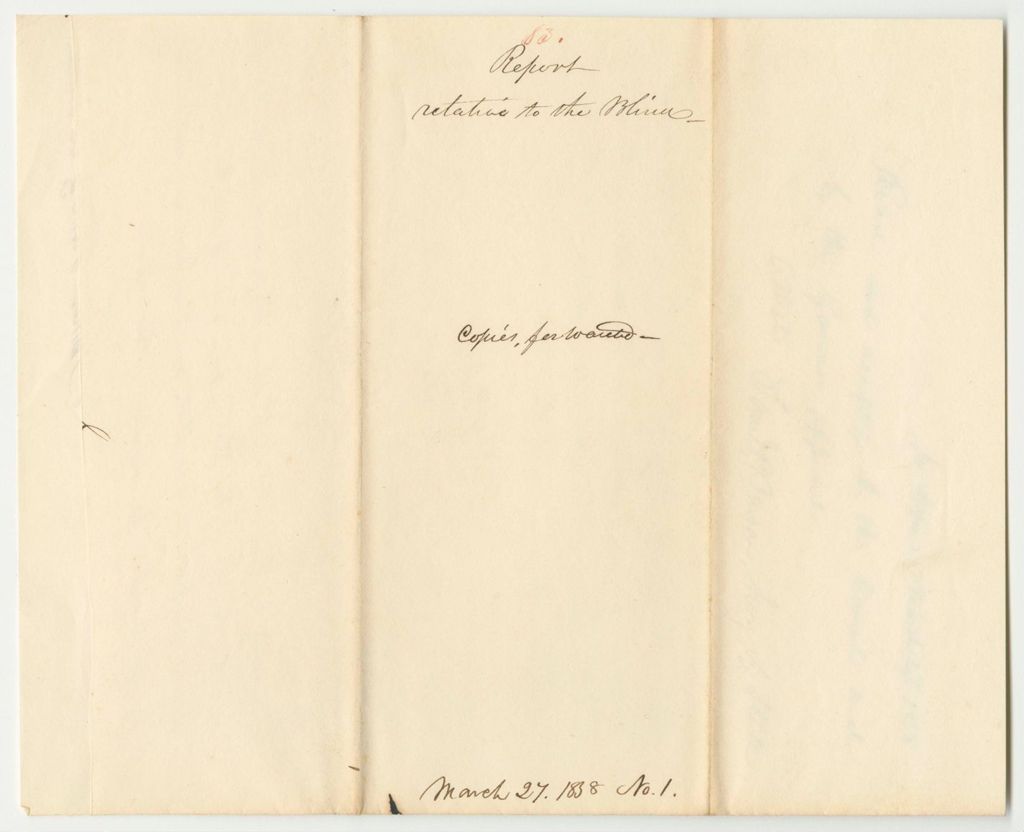 Miniature of Report 83: Report on the Petition of Joseph McKeen and Others that Jacob Doughty be Permitted to Attend the New England Institutue for the Blind