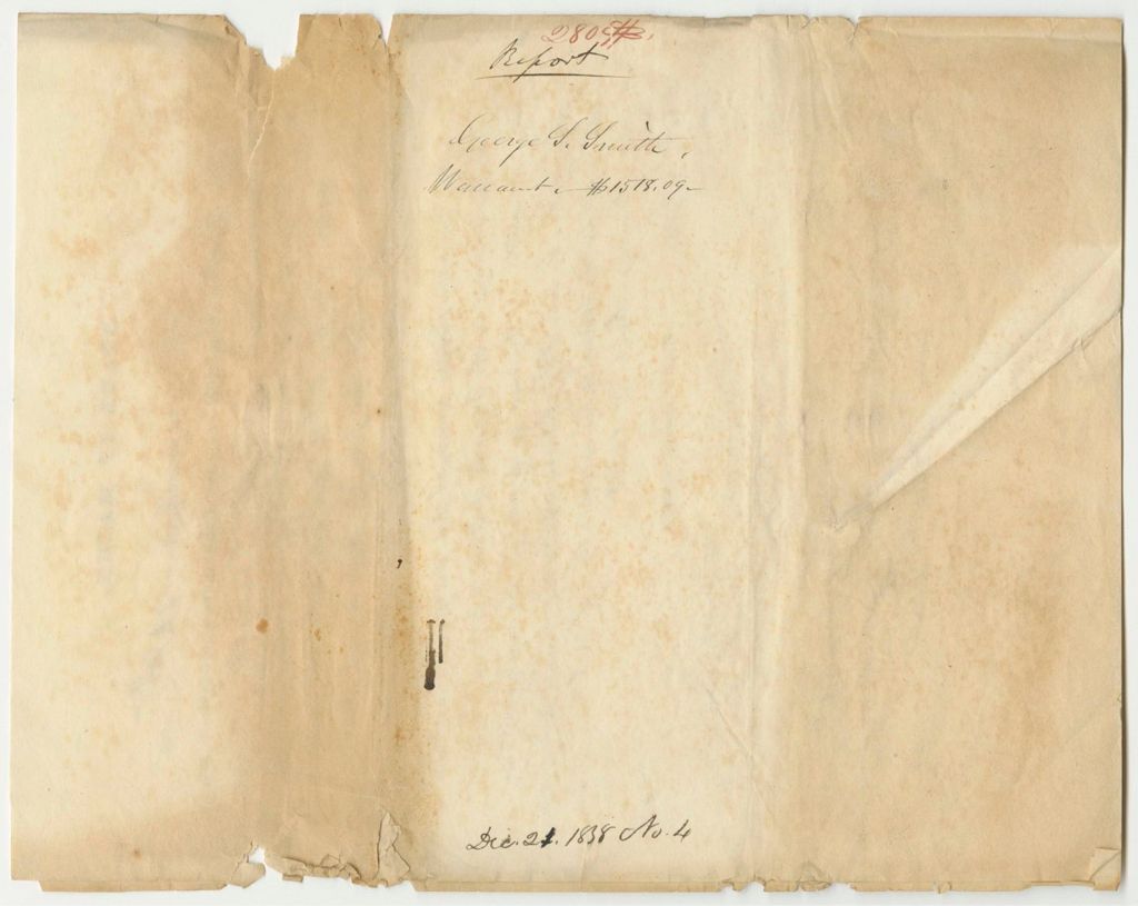 Miniature of Report 280: Warrant in Favor of Francis B. Morgan, Washington County Treasurer
