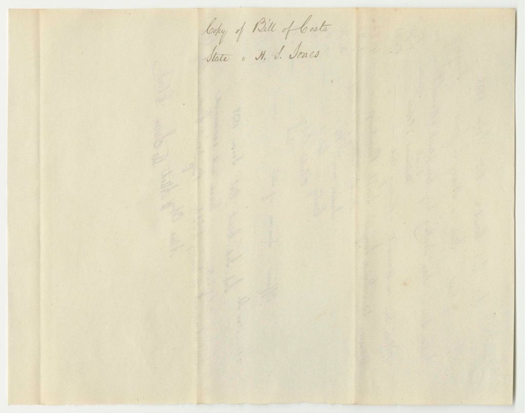 Miniature of Bills of Cost at the Supreme Judicial Court in Kennebec County, October Term 1838