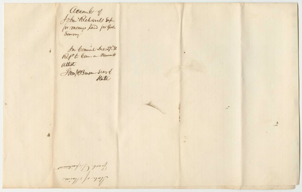 Miniature of Account of John Richards for the Geological Survey