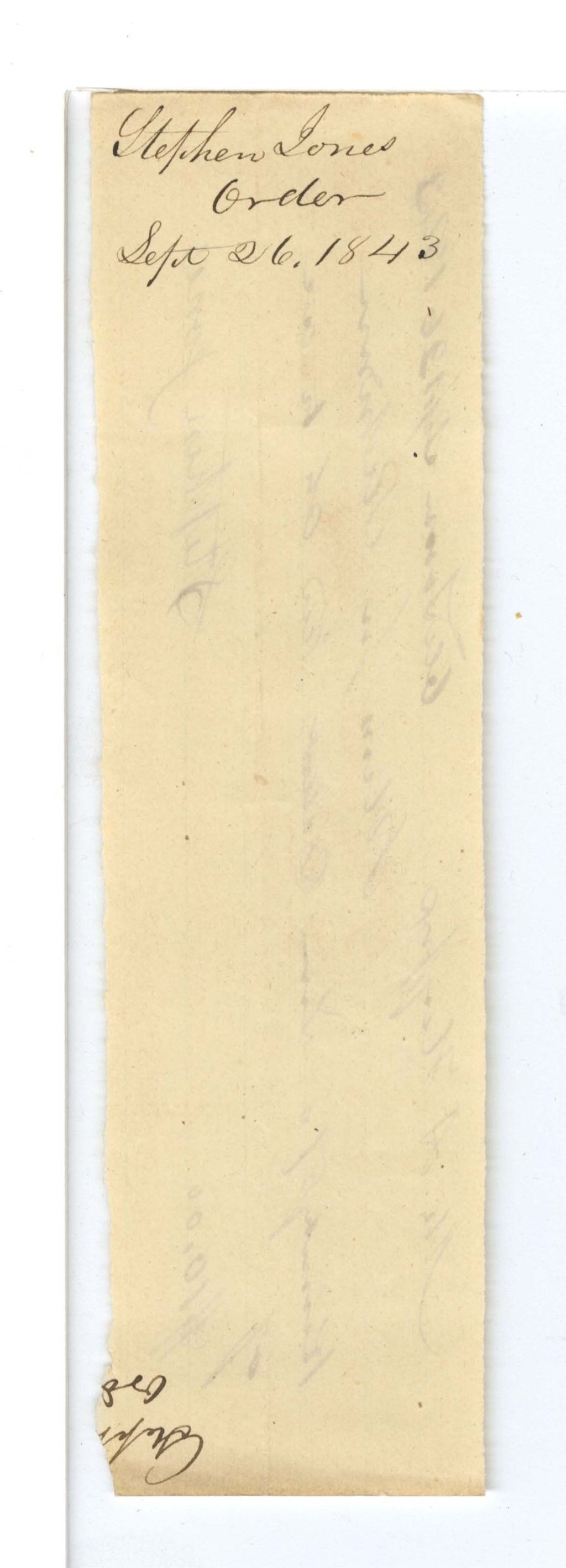 Miniature of Stephen Jones, Order