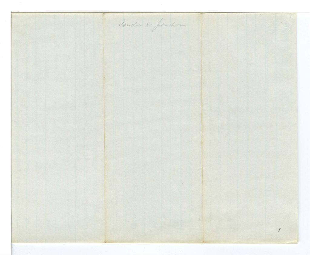 Miniature of L. Bradley's report on the [insolvency?] of [Sanders and Jordan?]