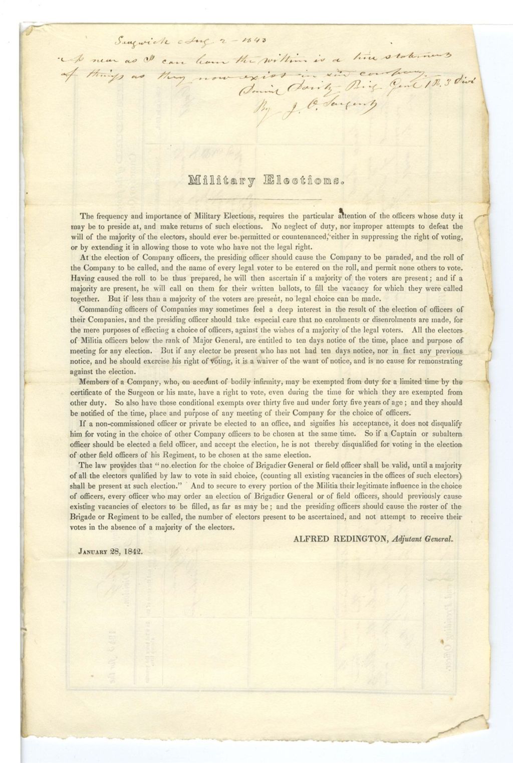 Miniature of Military Elections