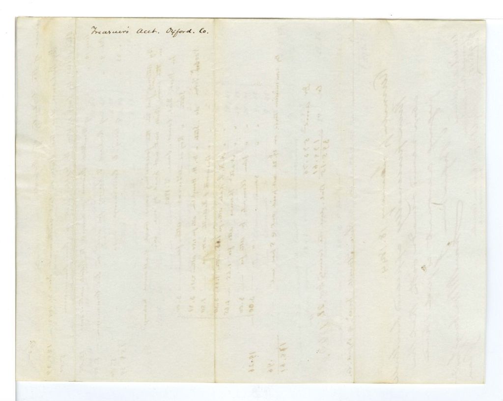 Miniature of Treasurer's Account, Oxford County