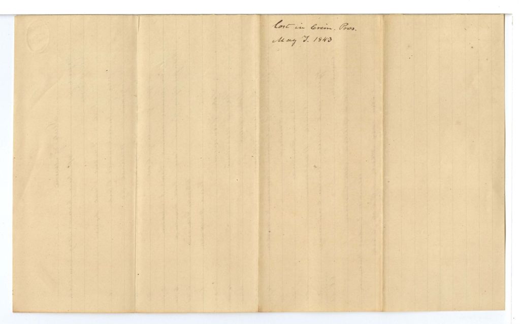 Miniature of Costs in Grain Provisions, May Term 1843