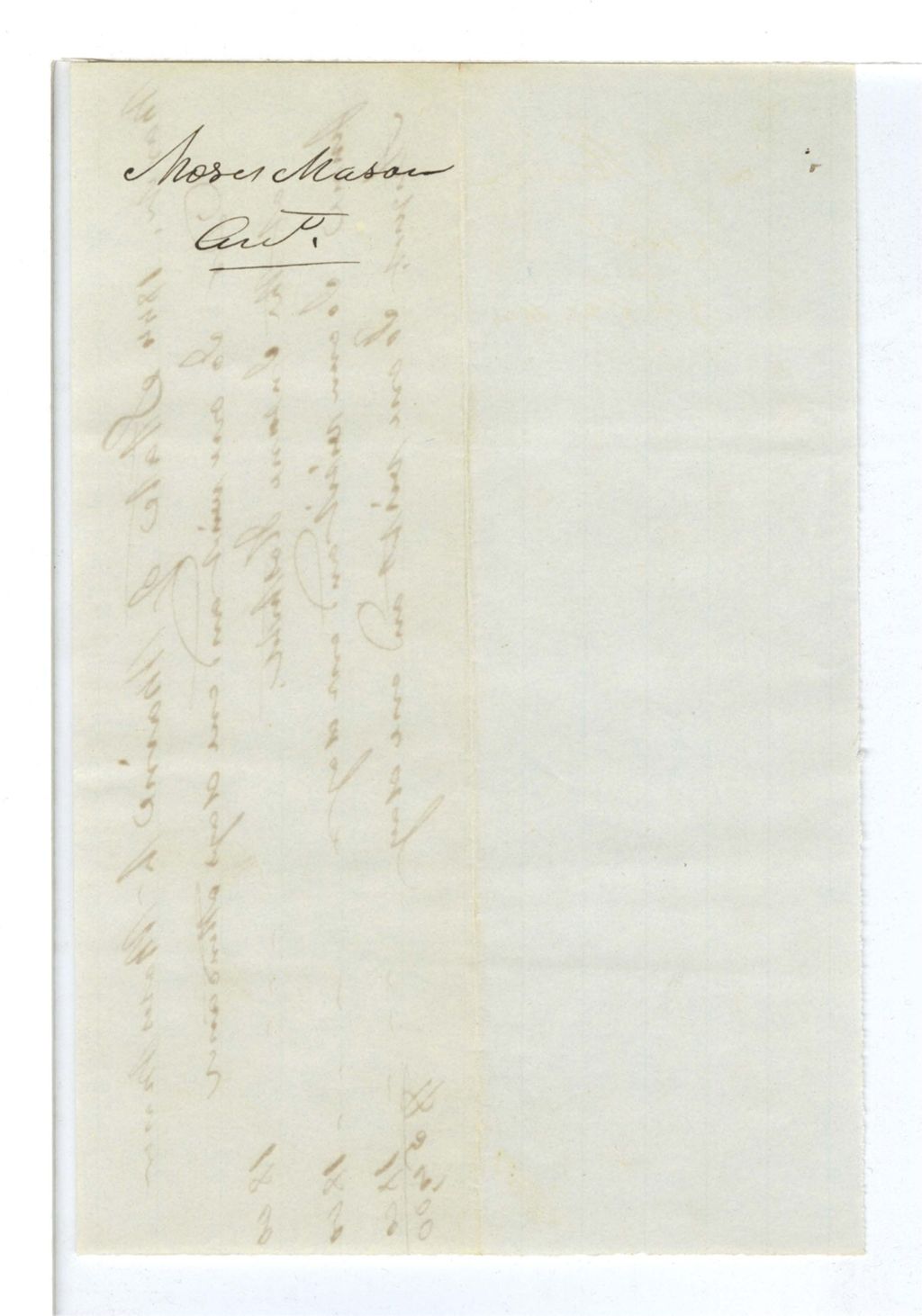 Miniature of Account of Moses Mason