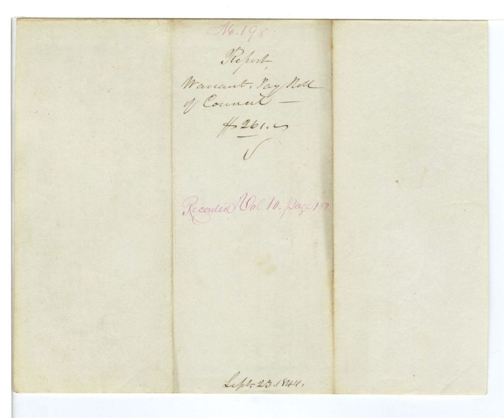 Miniature of Report 198: Report on the warrant for the payroll of the 4th Session of the 24th Council