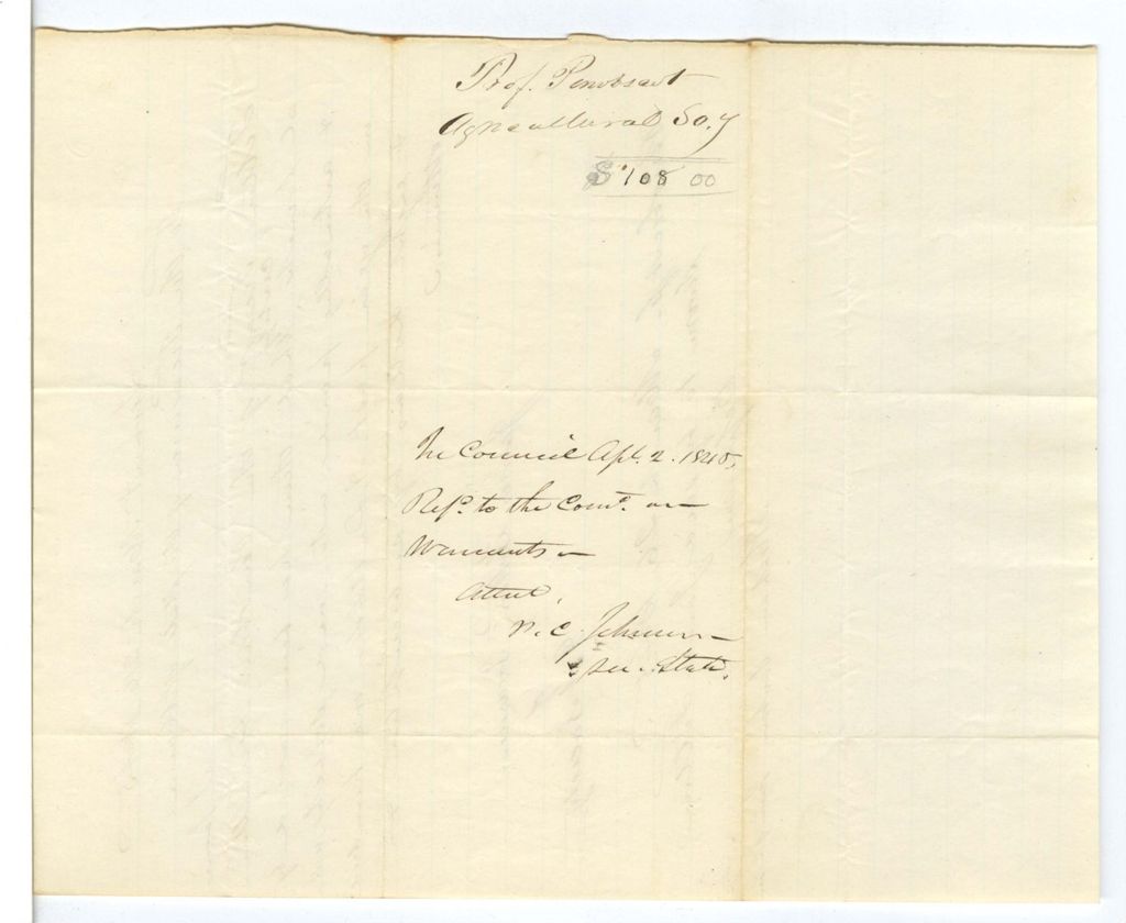 Miniature of Communication of James Tilton