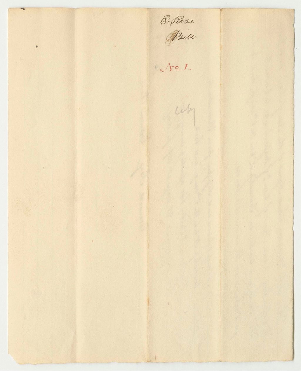 Miniature of Edwin Rose's Bills for Surveying Timber and Looking for Trespasses, Paid by John Hodgdon and George W. Coffin, Land Agents of Maine and Massachussetts