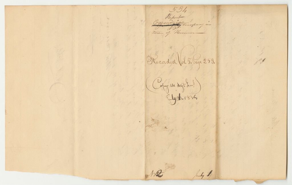 Miniature of Report 534: Report Organizing a Company of Light Infantry in Hermon