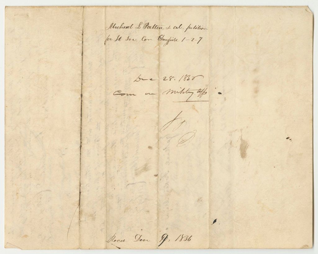 Miniature of Petition of Michael L. Patten and Others for a Company of Light Infantry in Cherryfield