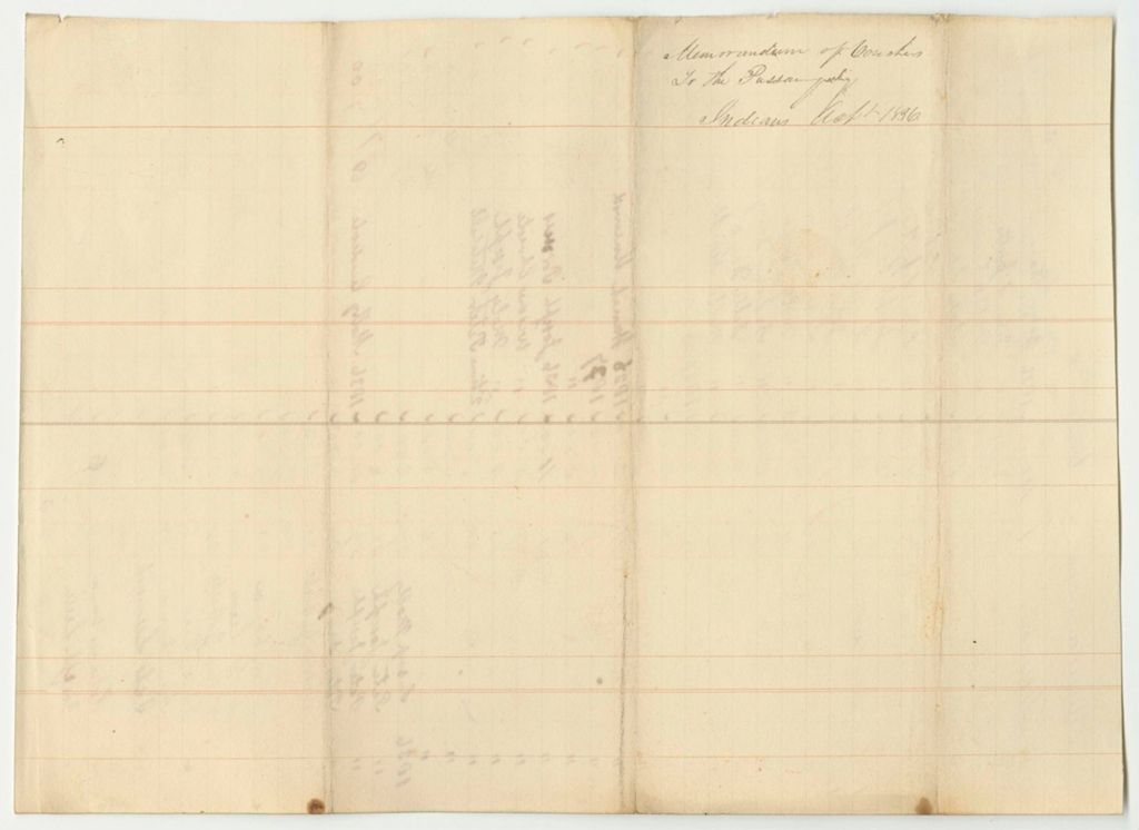 Miniature of Memorandum of Vouchers from the Account of Jonas Farnsworth, Passamaquoddy Indian Agent